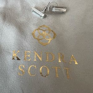 Kendra Scott white quartz rectangular earrings